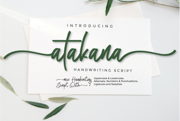 Atakana Script: A Delicate Script Handwritten Font for Elegant Makers