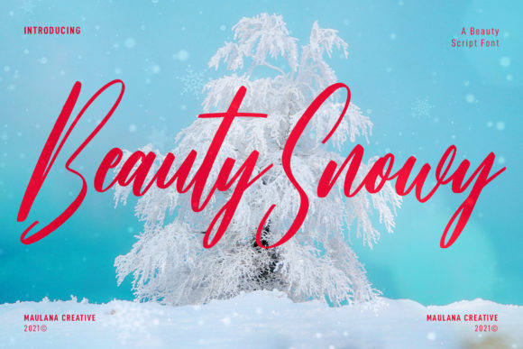 Beauty Snowy Script: A Premium Script Handwritten Font for Digital Branding