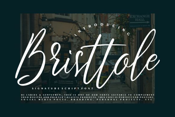 Bristtole Script Font for Elegant Handmade Designs