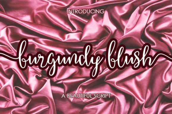 Burgundy Blush Script Font for Handmade Creatives
