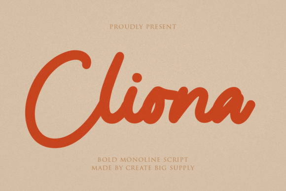 Cliona Script: A Bold Script Font for Modern Web Branding