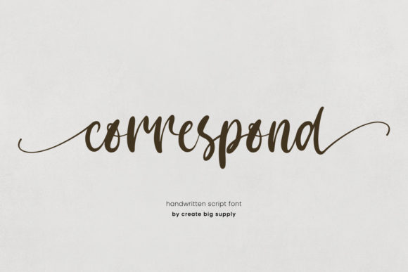 Correspond Script: A Sweet & Delicate Handwritten Font for Elegant Branding