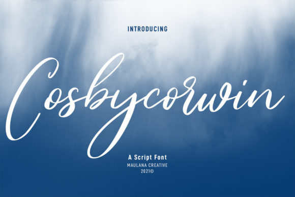 Cosbycorwin Script: A Premium Script Handwritten Font for Editorial Design