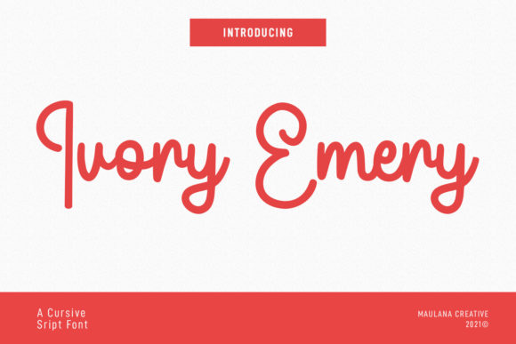 Ivory Emery Script: A Clean, Playful Script Handwritten Font for Crafters