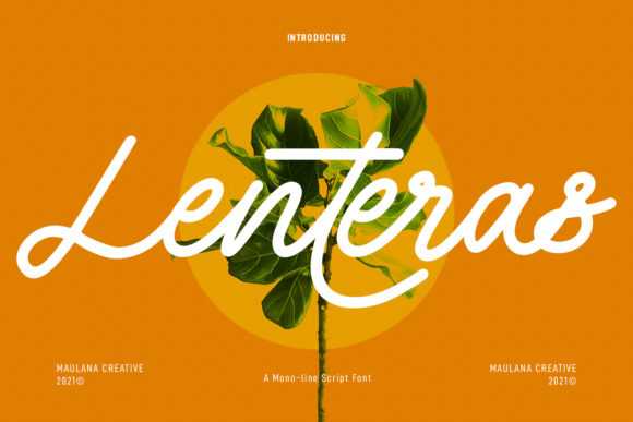 Lenteras Monoline Script Font for Elegant Brand Identity