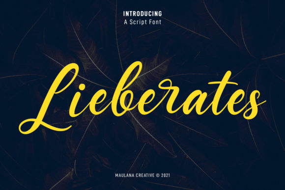 Lieberates Script: A Premium Script Handwritten Font for Elegant Branding