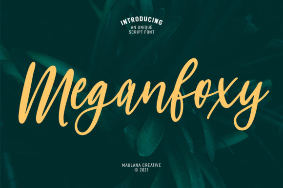 Meganfoxy Script: An Elegant Handwritten Font for Thoughtful Design