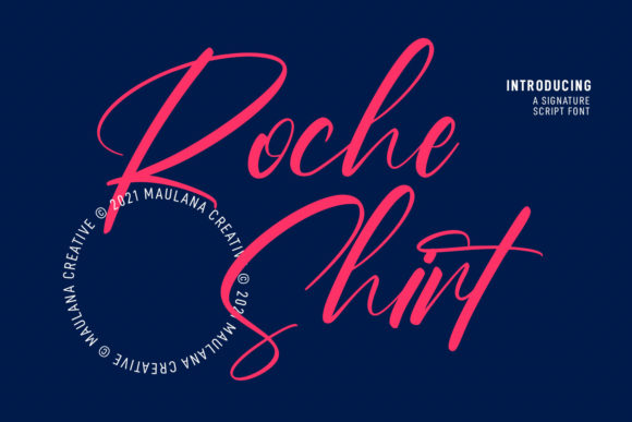Roche Shirt Script: A Premium Script Handwritten Font for Makers