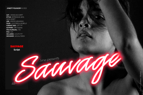 Sauvage Neon Script: A Casual Flowing Script Font for Editorial Design